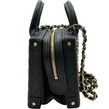 シャネル CHANEL CCフィリグリースモールバニティケースショルダー AS3344 ブラック ゴールド金具 カーフスキン レディース ショルダーバッグ