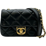 シャネル CHANEL マトラッセ ミニフラップバッグ AS2473 ブラック ゴールド金具 ラムスキン レディース ショルダーバッグ