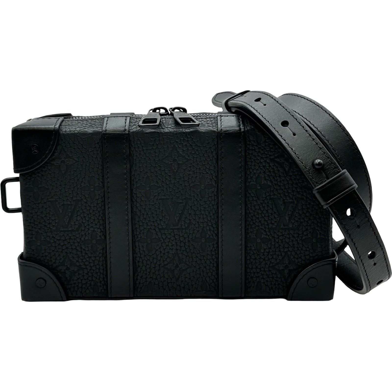 【あんしん鑑定】ルイヴィトン　ソフトトランク トリヨンレザー ショルダーバッグ ルイ・ヴィトン LOUIS VUITTON ソフトトランク M80224 ノワール