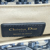 クリスチャン・ディオール Christian Dior ミニサドルバッグ ネイビー ゴールド金具 キャンパス レディース ショルダーバッグ