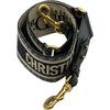 クリスチャン・ディオール Christian Dior ミニサドルバッグ ネイビー ゴールド金具 キャンパス レディース ショルダーバッグ