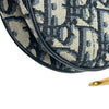 クリスチャン・ディオール Christian Dior ミニサドルバッグ ネイビー ゴールド金具 キャンパス レディース ショルダーバッグ