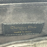 クリスチャン・ディオール Christian Dior ミニサドルバッグ ブラック ゴールド金具 レザー レディース ショルダーバッグ