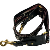 クリスチャン・ディオール Christian Dior オブリークサドルバッグ ネイビー ゴールド金具 キャンパス レディース ショルダーバッグ