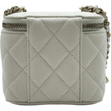 シャネル CHANEL クラシックスモールバニティケース AP1340 ホワイト ゴールド金具 キャビアスキン レディース ショルダーバッグ