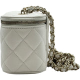 シャネル CHANEL クラシックスモールバニティケース AP1340 ホワイト ゴールド金具 キャビアスキン レディース ショルダーバッグ