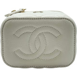 シャネル CHANEL クラシックスモールバニティケース AP1340 ホワイト ゴールド金具 キャビアスキン レディース ショルダーバッグ