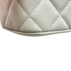 シャネル CHANEL クラシックスモールバニティケース AP1340 ホワイト ゴールド金具 キャビアスキン レディース ショルダーバッグ