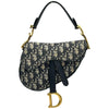 クリスチャン・ディオール Christian Dior ミニサドルバッグ M0447CTZQ ネイビー ゴールド金具 キャンバス レディース ショルダーバッグ