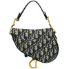クリスチャン・ディオール Christian Dior ミニサドルバッグ M0447CTZQ ネイビー ゴールド金具 キャンバス レディース ショルダーバッグ