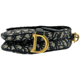 クリスチャン・ディオール Christian Dior ミニサドルバッグ M0447CTZQ ネイビー ゴールド金具 キャンバス レディース ショルダーバッグ