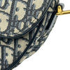 クリスチャン・ディオール Christian Dior ミニサドルバッグ M0447CTZQ ネイビー ゴールド金具 キャンバス レディース ショルダーバッグ