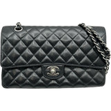 シャネル CHANEL マトラッセ 25 A01112 23番台 ブラック シルバー金具 キャビアスキン レディース ショルダーバッグ