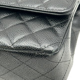 シャネル CHANEL マトラッセ 25 A01112 23番台 ブラック シルバー金具 キャビアスキン レディース ショルダーバッグ