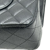 シャネル CHANEL マトラッセ 25 A01112 23番台 ブラック シルバー金具 キャビアスキン レディース ショルダーバッグ