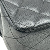 シャネル CHANEL マトラッセ 25 A01112 23番台 ブラック シルバー金具 キャビアスキン レディース ショルダーバッグ