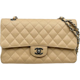 シャネル CHANEL マトラッセ 25 A01112 14番台 ベージュ シルバー金具 キャビアスキン レディース ショルダーバッグ