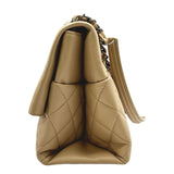 シャネル CHANEL ココマークフラップチェーンショルダー A07095 20番台 ベージュ シルバー金具 ラムスキン レディース ショルダーバッグ