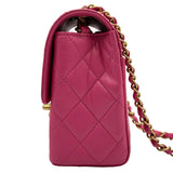 シャネル CHANEL マトラッセ ミニフラップ ショルダー AS3648 ピンク ゴールド金具 レザー レディース ショルダーバッグ