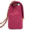 シャネル CHANEL マトラッセ ミニフラップ ショルダー AS3648 ピンク ゴールド金具 レザー レディース ショルダーバッグ