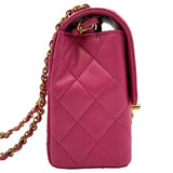 シャネル CHANEL マトラッセ ミニフラップ ショルダー AS3648 ピンク ゴールド金具 レザー レディース ショルダーバッグ
