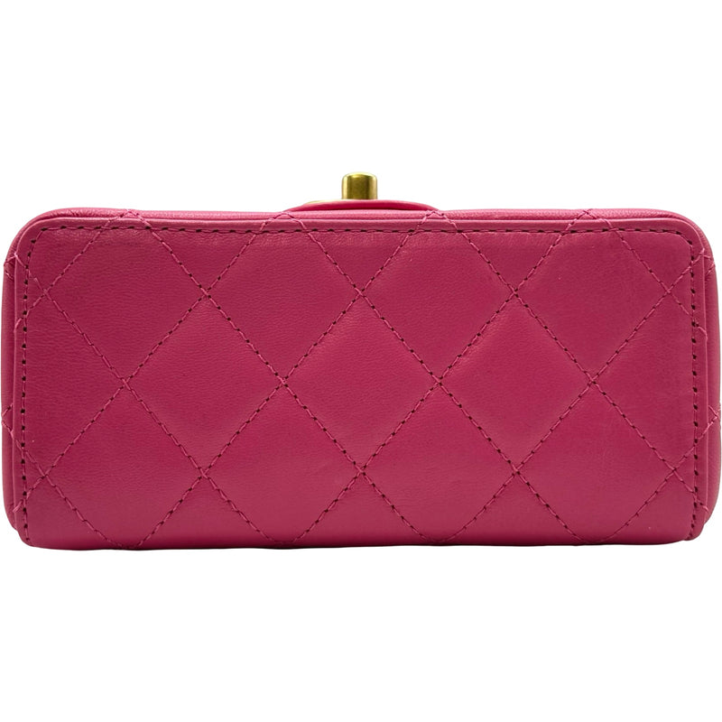 シャネル CHANEL マトラッセ ミニフラップ ショルダー AS3648 ピンク