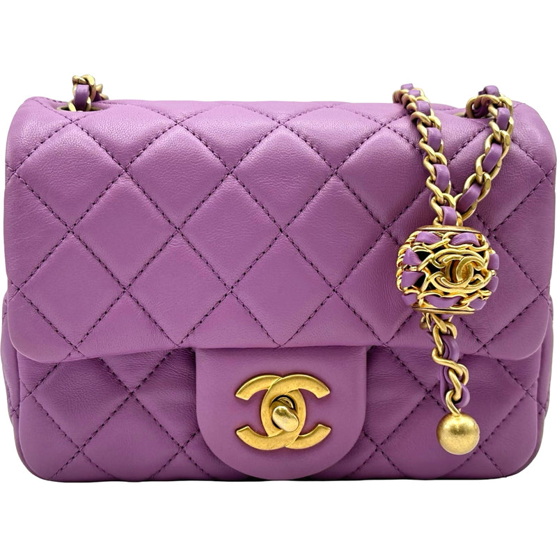 シャネル CHANEL ミニマトラッセ ボールチェーンショルダー AS1786