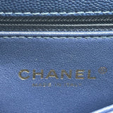 シャネル CHANEL ココハンドル XS A92990 24番台 ブルー ゴールド金具 キャビアスキン/リザード レディース ショルダーバッグ
