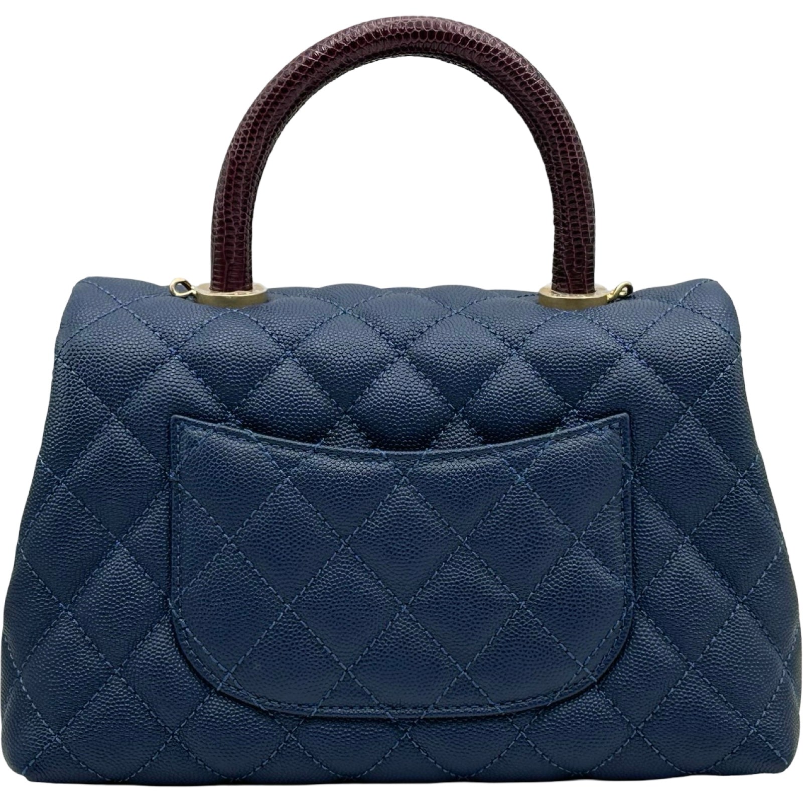 シャネル CHANEL ココハンドル XS A92990 24番台 ブルー ゴールド金具