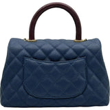 シャネル CHANEL ココハンドル XS A92990 24番台 ブルー ゴールド金具 キャビアスキン/リザード レディース ショルダーバッグ