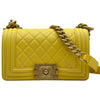 シャネル CHANEL ボーイ シャネル 20 A67085 27番台 イエロー ゴールド金具 ラムスキン レディース ショルダーバッグ