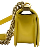 シャネル CHANEL ボーイ シャネル 20 A67085 27番台 イエロー ゴールド金具 ラムスキン レディース ショルダーバッグ