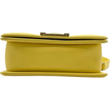 シャネル CHANEL ボーイ シャネル 20 A67085 27番台 イエロー ゴールド金具 ラムスキン レディース ショルダーバッグ