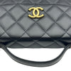 シャネル CHANEL マトラッセ トップハンドルハーフムーンフォンショルダー AP3367 ブラック ゴールド金具 カーフスキン レディース ショルダーバッグ