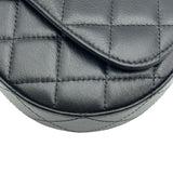 シャネル CHANEL マトラッセ トップハンドルハーフムーンフォンショルダー AP3367 ブラック ゴールド金具 カーフスキン レディース ショルダーバッグ