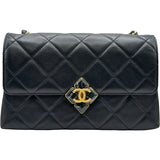 シャネル CHANEL マトラッセ チェーンショルダーバッグ ブラック ゴールド金具 ラムスキン レディース ショルダーバッグ