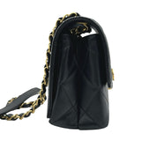 シャネル CHANEL マトラッセ チェーンショルダーバッグ ブラック ゴールド金具 ラムスキン レディース ショルダーバッグ