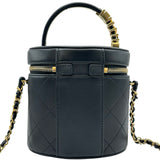 シャネル CHANEL バニティチェーンショルダーバッグ AS2061 30番台 ブラック ゴールド金具 ラムスキン レディース ショルダーバッグ