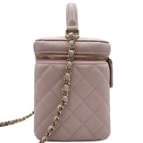 シャネル CHANEL マトラッセ バニティ チェーンショルダーバッグ AS2362 31番台 ピンク ゴールド金具 キャビアスキン レディース ショルダーバッグ