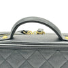 シャネル CHANEL CCフィリグリー スモールバニティチェーンショルダーバッグ A93342 25番台 ブラック ゴールド金具 キャビアスキン レディース ショルダーバッグ