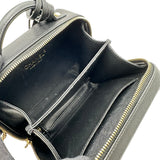 シャネル CHANEL CCフィリグリー スモールバニティチェーンショルダーバッグ A93342 25番台 ブラック ゴールド金具 キャビアスキン レディース ショルダーバッグ