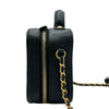 シャネル CHANEL CCフィリグリー スモールバニティチェーンショルダーバッグ A93342 25番台 ブラック ゴールド金具 キャビアスキン レディース ショルダーバッグ