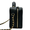 シャネル CHANEL CCフィリグリー スモールバニティチェーンショルダーバッグ A93342 25番台 ブラック ゴールド金具 キャビアスキン レディース ショルダーバッグ