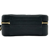 シャネル CHANEL CCフィリグリー スモールバニティチェーンショルダーバッグ A93342 25番台 ブラック ゴールド金具 キャビアスキン レディース ショルダーバッグ