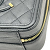 シャネル CHANEL CCフィリグリー スモールバニティチェーンショルダーバッグ A93342 25番台 ブラック ゴールド金具 キャビアスキン レディース ショルダーバッグ
