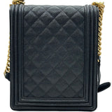 シャネル CHANEL ボーイ シャネル チェーンショルダー AS0130 27番台 ブラック ゴールド金具 キャビアスキン レディース ショルダーバッグ