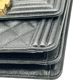 シャネル CHANEL ボーイ シャネル チェーンショルダー AS0130 27番台 ブラック ゴールド金具 キャビアスキン レディース ショルダーバッグ