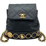 シャネル CHANEL アイコンチャーム スモールリュック AS4275 ブラック ゴールド金具 ラムスキン レディース リュック・デイパック