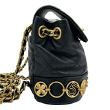 シャネル CHANEL アイコンチャーム スモールリュック AS4275 ブラック ゴールド金具 ラムスキン レディース リュック・デイパック