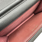 シャネル CHANEL マトラッセ チェーンウォレット AP0250 ブラック ゴールド金具 キャビアスキン レディース ショルダーバッグ